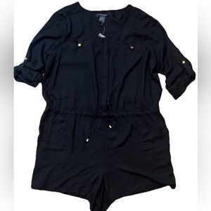 Ashley Stewart Black Romper Size 18